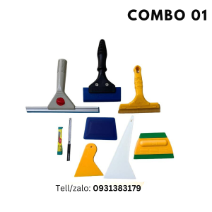 Combo 01 - Dụng cụ dán phim cách nhiệt nhà kính